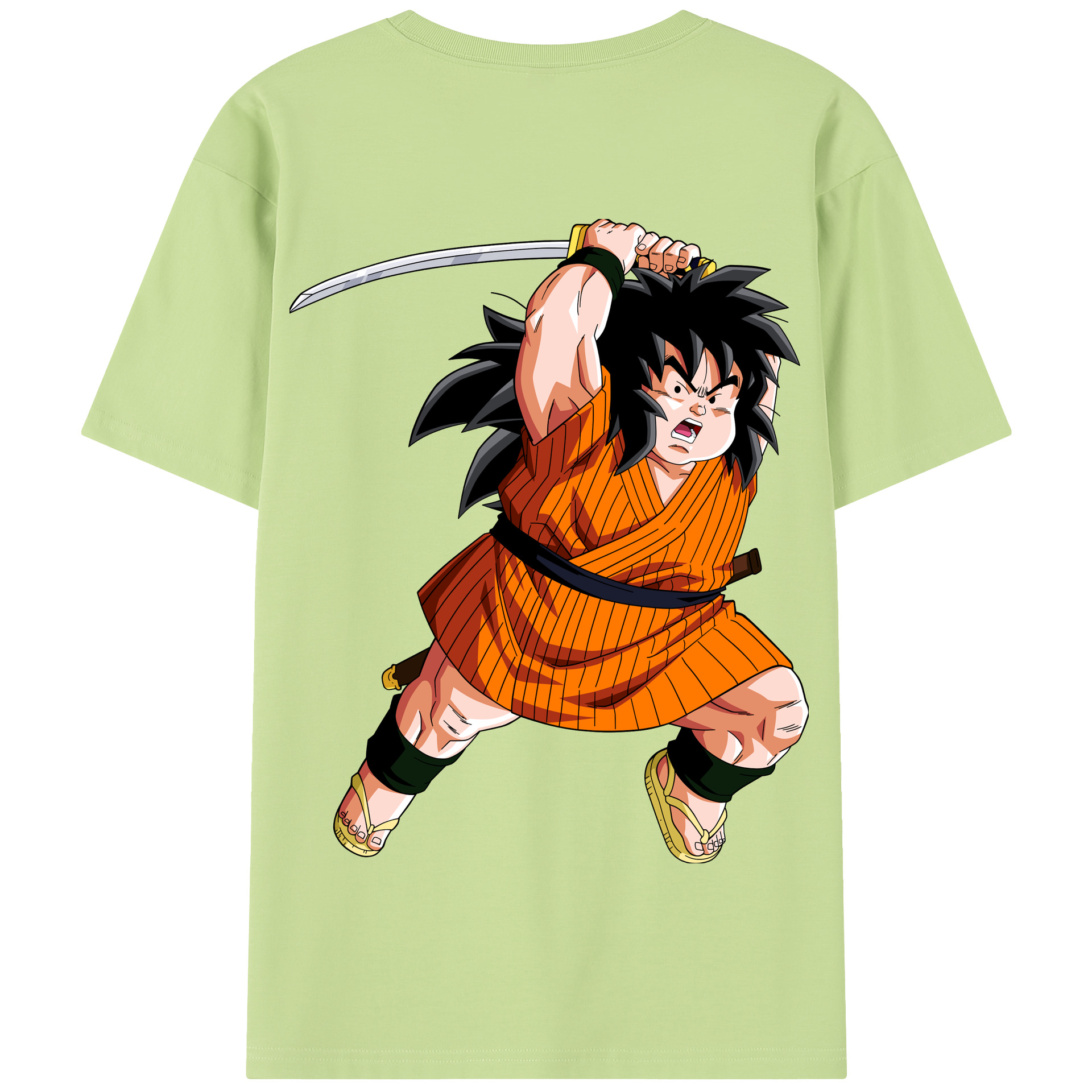 （画像用） ドラゴンボール やじろべえ DRAGON BALL Yajirobe 綿100％半袖Tシャツ（背面プリント）